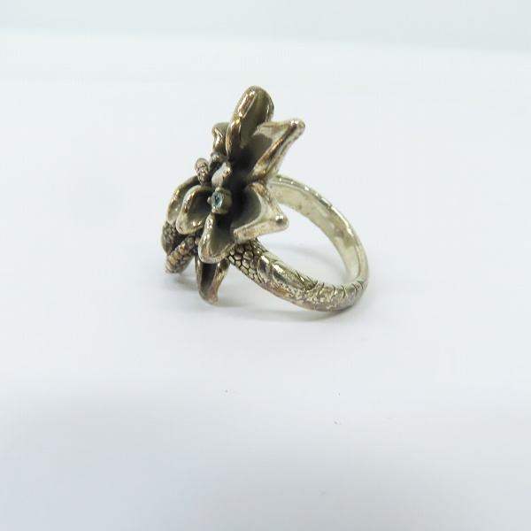 実際に弊社で買取させて頂いたBloody mary/ブラッディマリー 雨の日限定 レンテ リング w/グリーントルマリン/ブルートパーズ 13号の画像 2枚目