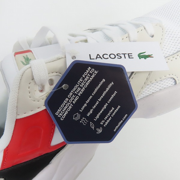 実際に弊社で買取させて頂いた【未使用】LACOSTE/ラコステ STORM 96 LO 0721 1 スニーカー SM00851/UK9.5の画像 7枚目