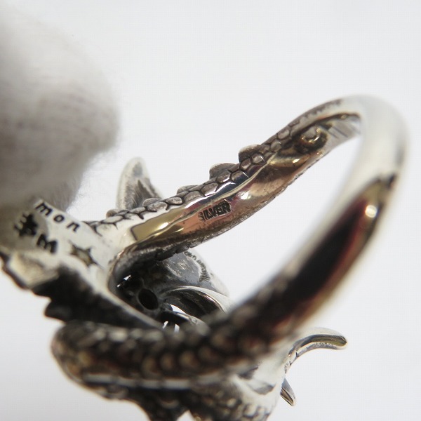 実際に弊社で買取させて頂いた【ギャラ付】Bloody Mary/ブラッディマリー リザードリング/ガーネット/ブラックダイヤパヴェ/17号の画像 6枚目