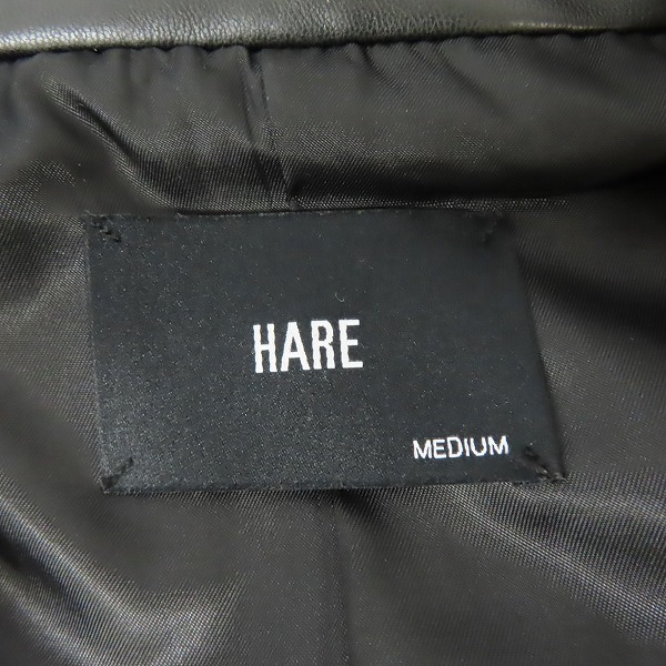 実際に弊社で買取させて頂いたHARE/ハレ 2WAYレザージャケット/Mの画像 3枚目