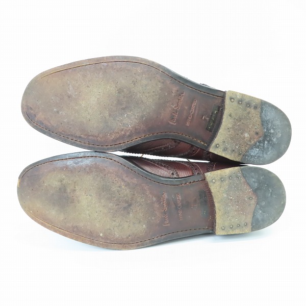 実際に弊社で買取させて頂いたPaul Smith/ポールスミス レースアップ レザー カントリーブーツ/7の画像 2枚目