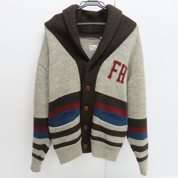 実際に弊社で買取させて頂いたTHE FLAT HEAD/フラットヘッド ウール ニット カーディガン/M