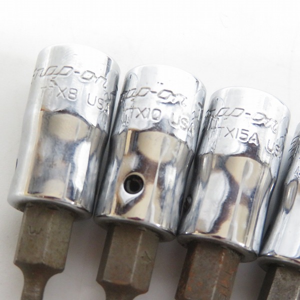 実際に弊社で買取させて頂いたSnap-on/スナップオン トルクスソケット TTX8/10/15A/20B/25C/FTX27A/30A/40A/45A/50C/500/55 12点セットの画像 1枚目