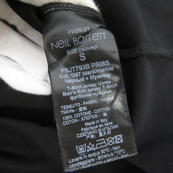 実際に弊社で買取させて頂いたNeil Barrett/ニールバレット 20AW Hybrid Mohawk God TEE 半袖Tシャツ PBJT793B-P508S/Sの画像 3枚目