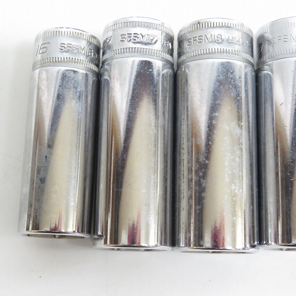 実際に弊社で買取させて頂いたSnap-on/スナップオン 3/8SQ ディープソケット SFSM8/9/10/11/12/13/14/15/16/17/18/19/21/22 14点セットの画像 4枚目
