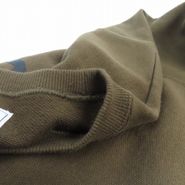 実際に弊社で買取させて頂いたTHE CRIMIE/クライミー ロゴスウェット カーキ CR01-01K5-CL65/Lの画像 5枚目