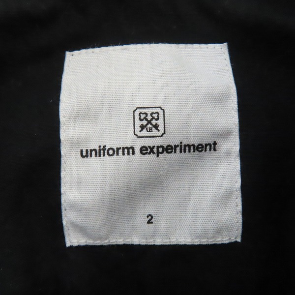 実際に弊社で買取させて頂いたuniform experiment/ユニフォームエクスペリメント ペイント加工シャツ/ブラック/UE-150022/2の画像 2枚目