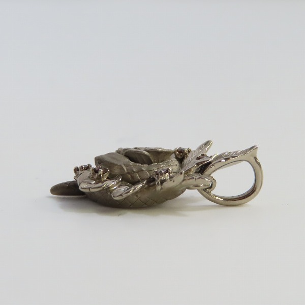 実際に弊社で買取させて頂いたBloody Mary/ブラッディマリー フラワー/スネーク モチーフ ストーンセット K18WG ペンダントの画像 3枚目