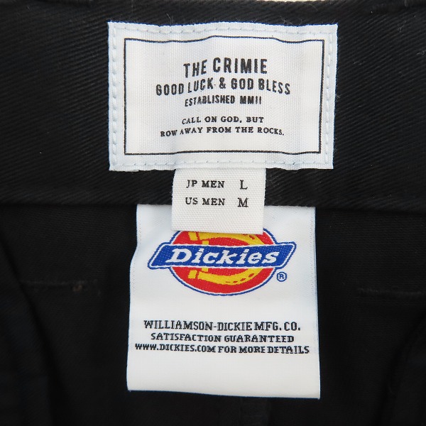 実際に弊社で買取させて頂いたTHE CRIMIE×Dickies/クライミー×ディッキーズ ワークパンツ ブラック/Lの画像 2枚目