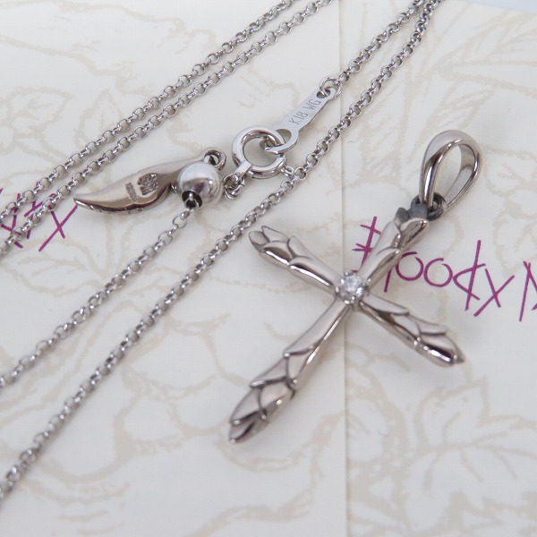 実際に弊社で買取させて頂いた【ギャラ付】ブラッディマリー10th K18WGネックレスチェーン 45cm/K18WGクロスペンダントw/ダイヤ/2点セット