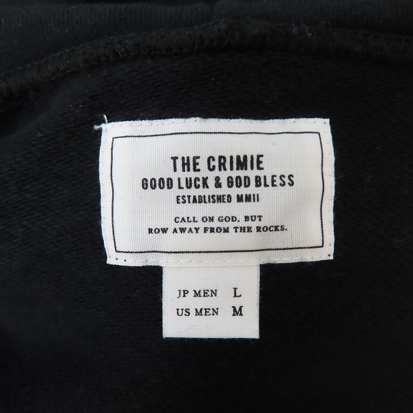 実際に弊社で買取させて頂いたTHE CRIMIE/クライミー フードプリント ジップアップパーカー CR01-01K5-CL60/Lの画像 2枚目