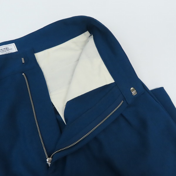 実際に弊社で買取させて頂いたTHE CRIMIE/クライミー DYLAN RELAX TWO TUCK SUIT PANTS/ツータックスーツパンツ CR1-02L5-PL06/Sの画像 4枚目