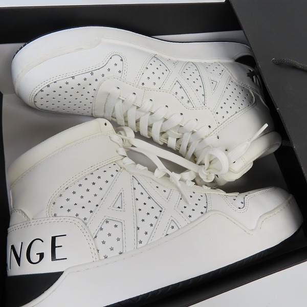 実際に弊社で買取させて頂いたARMANI EXCHANGE/アルマーニエクスチェンジ スター/ロゴ ハイカットスニーカー XUZ003 XCC6/9の画像 7枚目