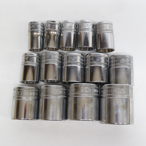 実際に弊社で買取させて頂いたSnap-on/スナップオン 1/2インチ シャローソケット SWM141/151/161/171/181/191//211/221/231/241/261/271/301/321 14点セット