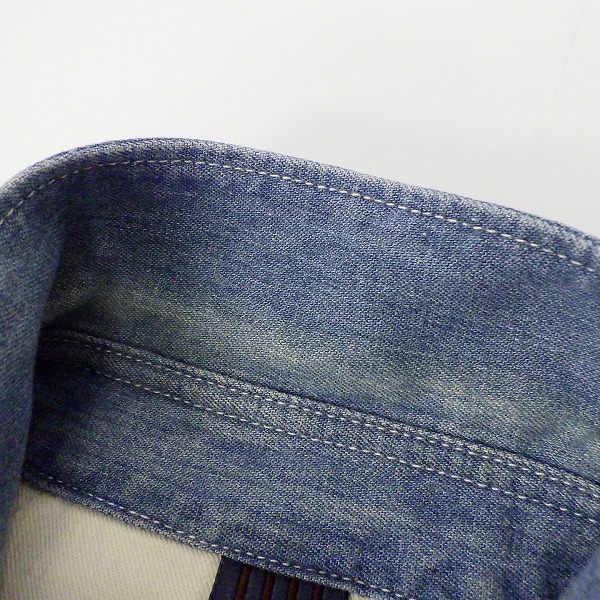実際に弊社で買取させて頂いたMIHARAYASUHIRO/ミハラヤスヒロ デニムシャツ ブリーチ加工 41023168/46の画像 5枚目