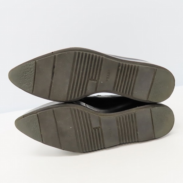 実際に弊社で買取させて頂いた【難有り】PRADA/プラダ レザー 厚底シューズ  の画像 2枚目