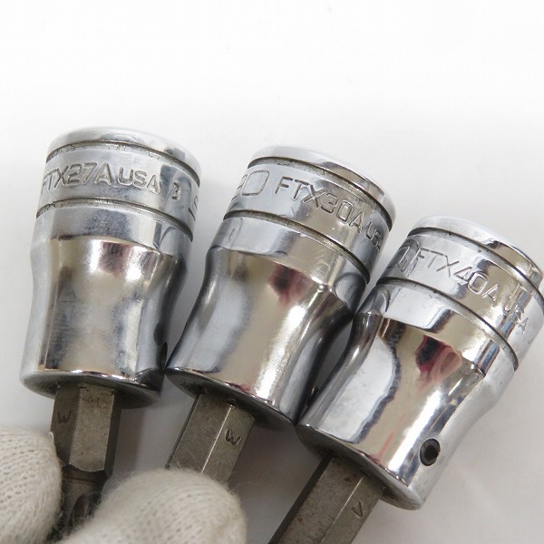 実際に弊社で買取させて頂いたSnap-on/スナップオン トルクスソケット TTX8/10/15A/20B/25C/FTX27A/30A/40A/45A/50C/500/55 12点セットの画像 3枚目