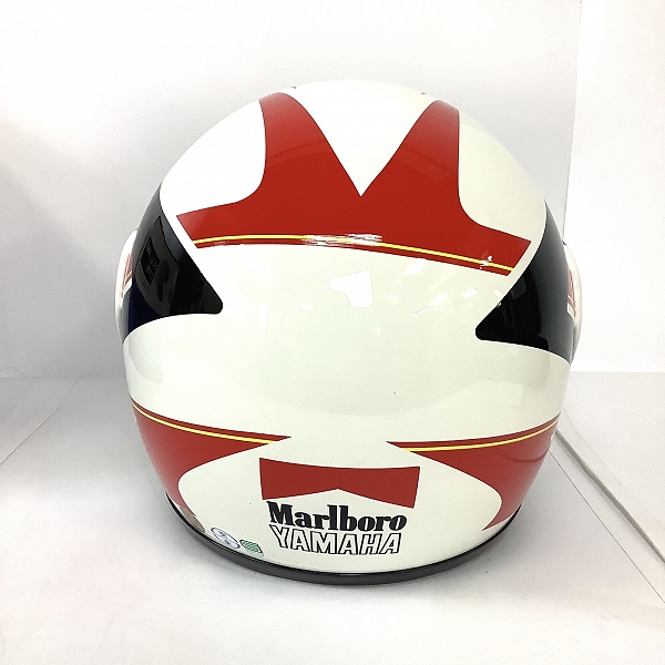 実際に弊社で買取させて頂いた【観賞用】YAMAHA/ヤマハ Marlboro フルフェイス ヘルメット 90791-1299M/57-58cm の画像 3枚目