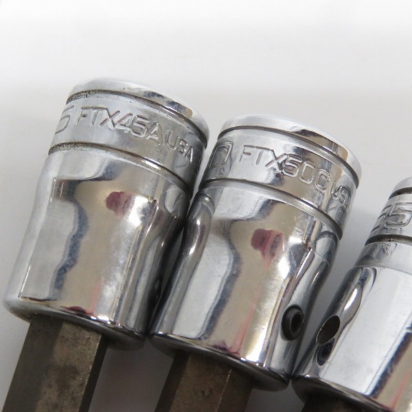実際に弊社で買取させて頂いたSnap-on/スナップオン トルクスソケット TTX8/10/15A/20B/25C/FTX27A/30A/40A/45A/50C/500/55 12点セットの画像 4枚目