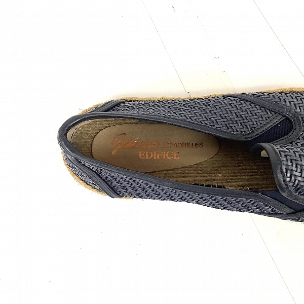 実際に弊社で買取させて頂いたGAIMO×EDIFICE/ガイモ×エディフィス スエード スリッポン シューズ ベージュ ネイビー/42 43/ 2点セットの画像 9枚目