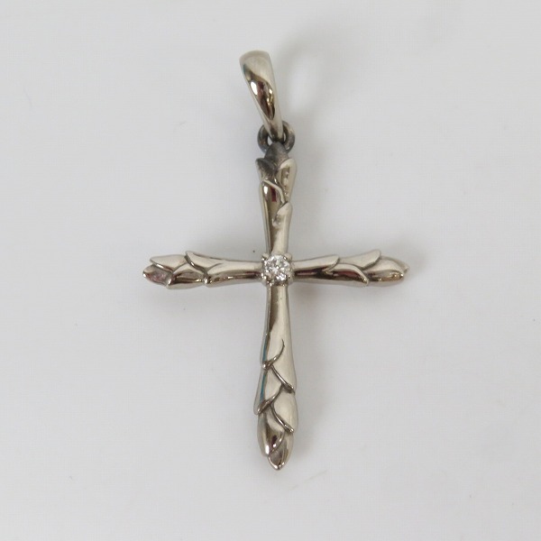 実際に弊社で買取させて頂いた【ギャラ付】ブラッディマリー10th K18WGネックレスチェーン 45cm/K18WGクロスペンダントw/ダイヤ/2点セットの画像 1枚目