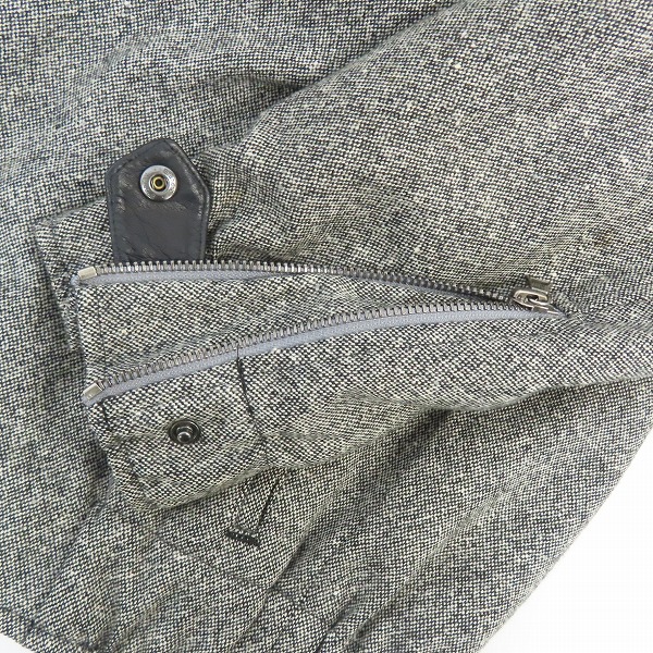 実際に弊社で買取させて頂いたPS Paul Smith/ピーエス ポールスミス レザー切替 ウールジップブルゾン Lの画像 6枚目