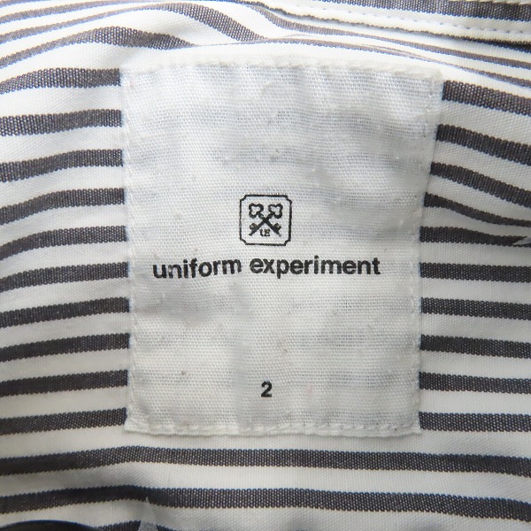 実際に弊社で買取させて頂いたuniform experiment/ユニフォームエクスペリメント 10SS L/S STRIPE STAR PRINT B.D SHIRT/シャツ/UE-101019/2 の画像 2枚目