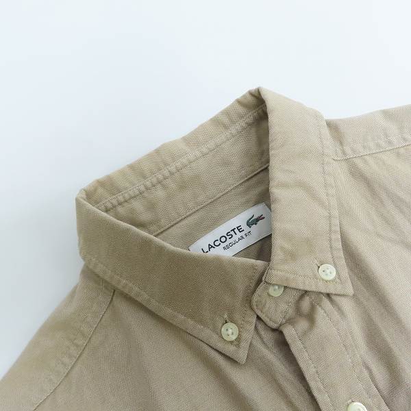 実際に弊社で買取させて頂いたLACOSTE/ラコステ ボタンダウン チェック 半袖シャツ/Mの画像 4枚目
