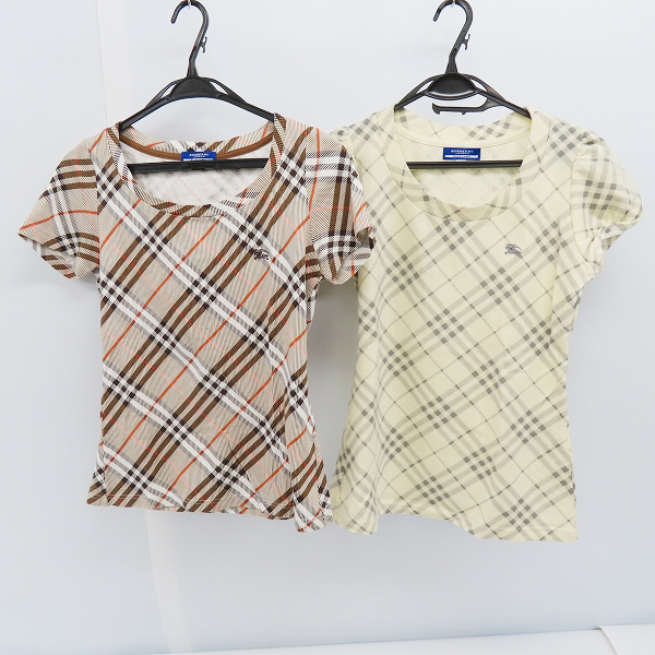 実際に弊社で買取させて頂いたBURBERRY BLUE LABEL/バーバリー ブルーレーベル 半袖チェックTシャツ/38