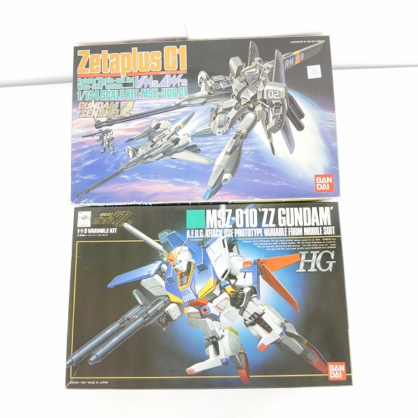 実際に弊社で買取させて頂いた【組済/ジャンク】バンダイ 1/144 ゼータプラスC1/ HG ダブルゼータガンダム 2点セット/ガンプラ/センチネル/ZZ