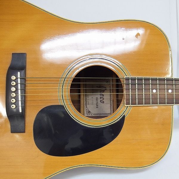 実際に弊社で買取させて頂いた★【難有り】Greco/グレコ W-200 アコースティックギター/アコギ 1970年代 グネコロゴの画像 5枚目