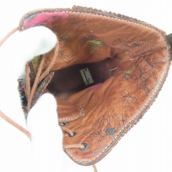 実際に弊社で買取させて頂いたPaul Smith/ポールスミス レースアップ レザー カントリーブーツ/7の画像 4枚目