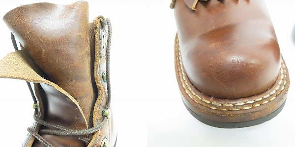 実際に弊社で買取させて頂いたWHITE’S BOOTS/ホワイツブーツ SMOKE JUMPER/スモークジャンパー レザー レースアップ ブーツ 350BNWCRCK/7.5Eの画像 7枚目