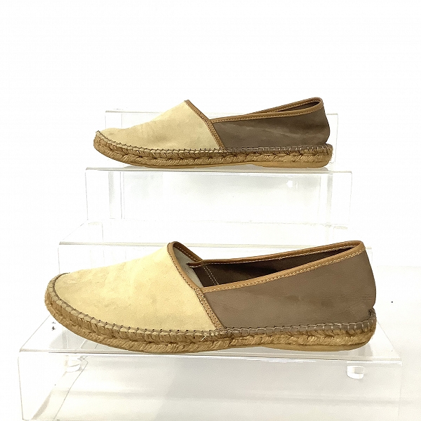 実際に弊社で買取させて頂いたGAIMO×EDIFICE/ガイモ×エディフィス スエード スリッポン シューズ ベージュ ネイビー/42 43/ 2点セットの画像 3枚目