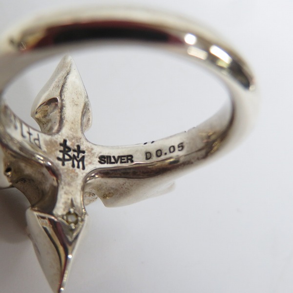 実際に弊社で買取させて頂いた【ギャラ付】Bloody Mary/ブラッディマリー 10th 2009クリスマス SILVER/ダイヤ VEGA クロスリング/20号の画像 6枚目