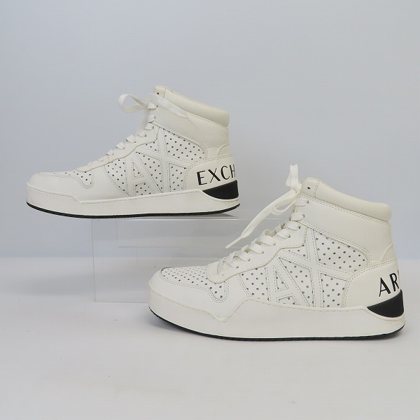実際に弊社で買取させて頂いたARMANI EXCHANGE/アルマーニエクスチェンジ スター/ロゴ ハイカットスニーカー XUZ003 XCC6/9の画像 3枚目