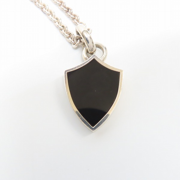 実際に弊社で買取させて頂いたGARNI/ガルニ ロゴ 925 Sterling silver/スターリング オニキス ペンダント/ネックレスチェーンの画像 1枚目