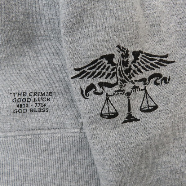 実際に弊社で買取させて頂いたCRIMIE/クライミー SWEAT ZIP PARKA THE LIFE/ジップアップパーカー グレー C1K1-SW14/Sの画像 6枚目