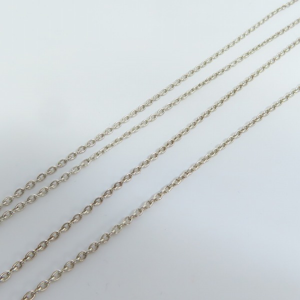 実際に弊社で買取させて頂いたGARNI/ガルニ ストーン SV スカル クロス ペンダント/ネックレスチェーン シルバー/2点セットの画像 4枚目