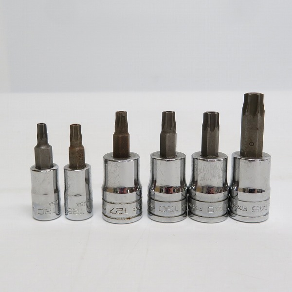 実際に弊社で買取させて頂いたSnap-on/スナップオン 3/8 トルクスソケット TTXR20E/25E/FTXR27E/30E/40E/45E 6点セット