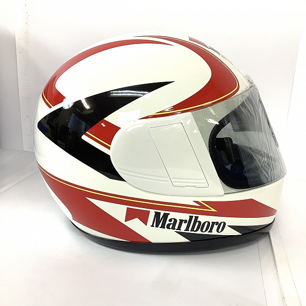 実際に弊社で買取させて頂いた【観賞用】YAMAHA/ヤマハ Marlboro フルフェイス ヘルメット 90791-1299M/57-58cm の画像 4枚目