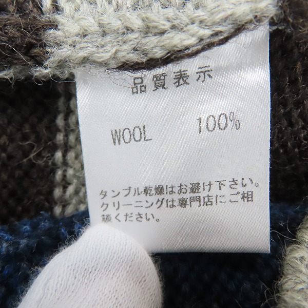 実際に弊社で買取させて頂いたTHE FLAT HEAD/フラットヘッド ウール ニット カーディガン/Mの画像 3枚目
