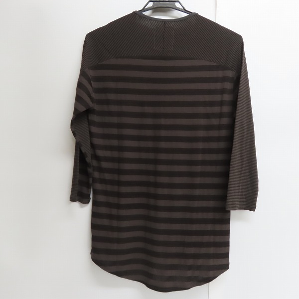 実際に弊社で買取させて頂いたDhyana/ディアーナ クルーネック 七分袖 ボーダー Tシャツ/D15SS-231/1の画像 1枚目