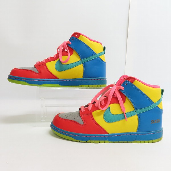 Nike Dunk High マルチカラー シューズ Nike Dunk High Women's 7.5 Multi-Color/Habanero Red-White