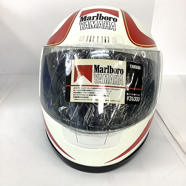 実際に弊社で買取させて頂いた【観賞用】YAMAHA/ヤマハ Marlboro フルフェイス ヘルメット 90791-1299M/57-58cm の画像 1枚目