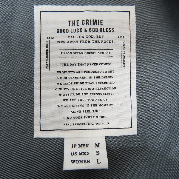 実際に弊社で買取させて頂いたCRIMIE/クライミー DYLAN RELAX PULLOVER SHIRT JACKET/プルオーバーシャツジャケット CR1-02L5-JK28/Mの画像 2枚目