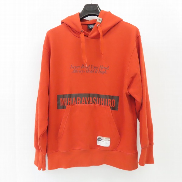 実際に弊社で買取させて頂いた MIHARA YASUHIRO×GU/ミハラヤスヒロ ビッグスウェットプルパーカ オレンジ/XL