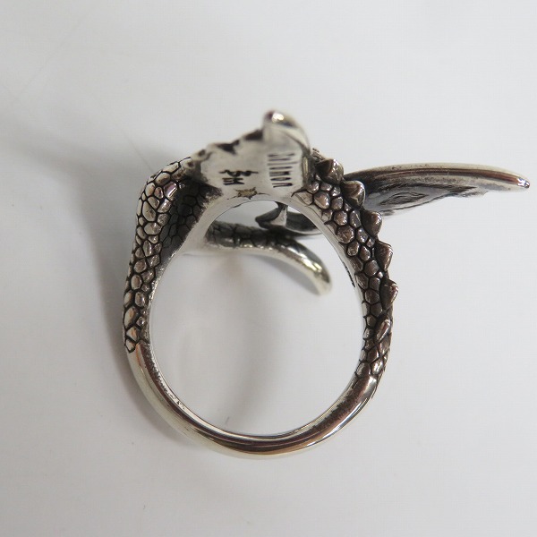 実際に弊社で買取させて頂いた【ギャラ付】Bloody Mary/ブラッディマリー リザードリング/ガーネット/ブラックダイヤパヴェ/17号の画像 4枚目