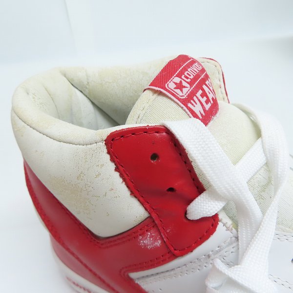 実際に弊社で買取させて頂いた【観賞用】CONVERSE/コンバース WEAPON CLASSIC HI 90s ビンテージ ホワイト/レッド 28.0の画像 7枚目