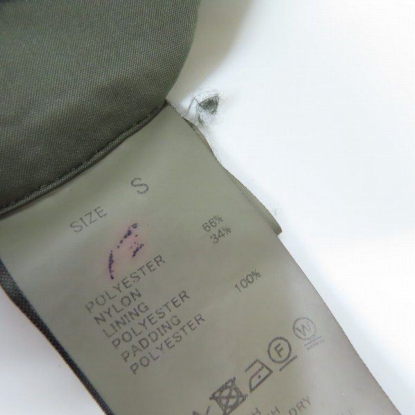 実際に弊社で買取させて頂いたTOMORROWLAND/トゥモローランド ナイロン ミリタリー ジャケット 63-08-85-08101 /Sの画像 3枚目